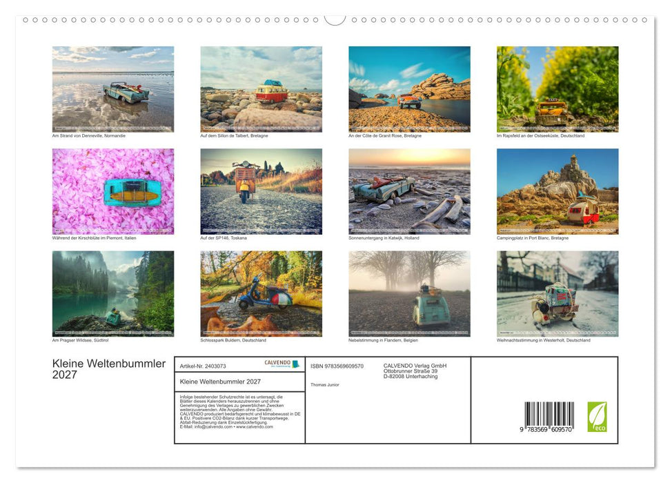 Kleine Weltenbummler 2027 (CALVENDO Premium Wandkalender 2027)