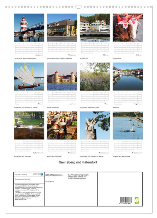 Rheinsberg mit Hafendorf (CALVENDO Wandkalender 2027)