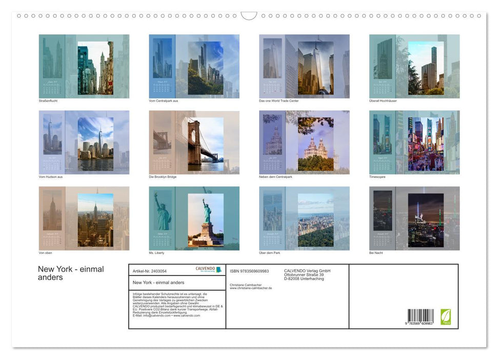 New York - einmal anders (CALVENDO Wandkalender 2027)