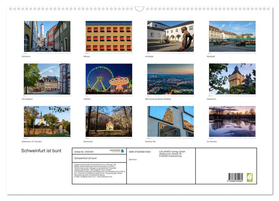 Schweinfurt ist bunt (CALVENDO Wandkalender 2027)