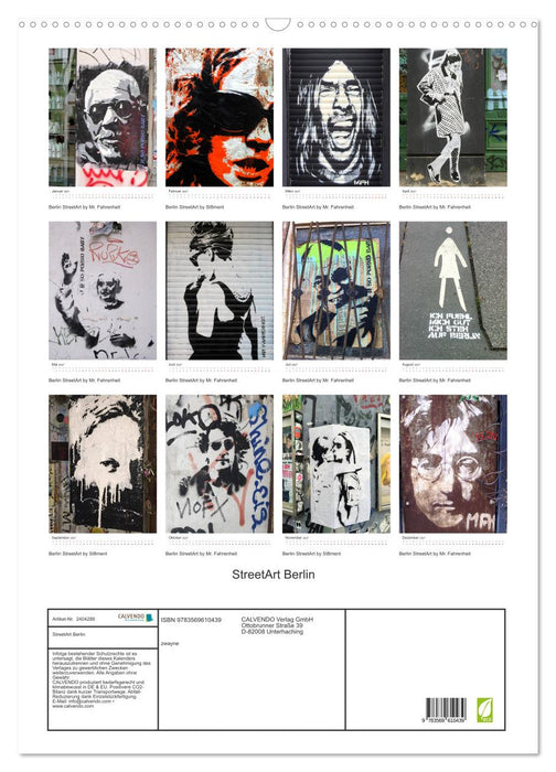 StreetArt Berlin (CALVENDO Wandkalender 2027)