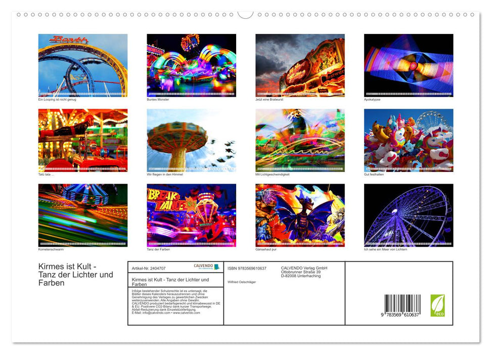 Kirmes ist Kult - Tanz der Lichter und Farben (CALVENDO Premium Wandkalender 2027)
