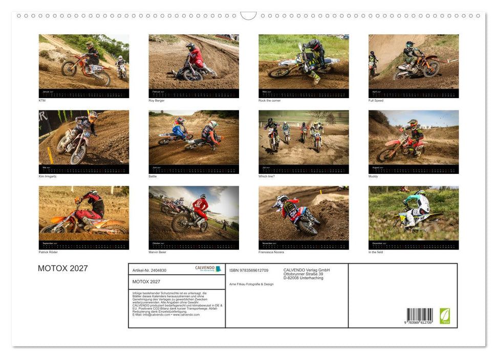 MOTOX 2027 (CALVENDO Wandkalender 2027)