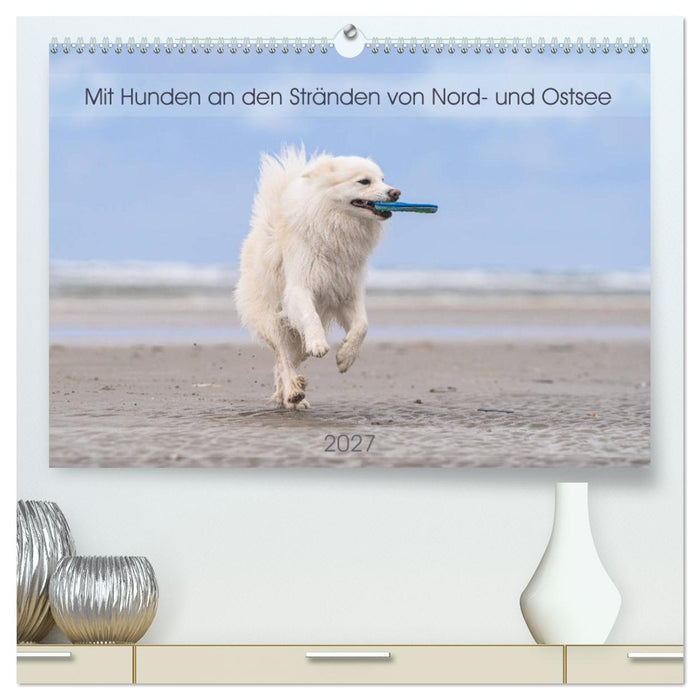 Mit Hunden an den Stränden von Nord- und Ostsee (CALVENDO Premium Wandkalender 2027)