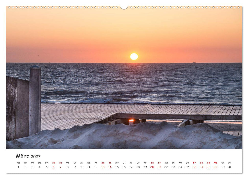 Dünen und Meer Nordseemomente (CALVENDO Wandkalender 2027)