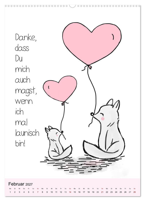 Freundin für immer! Sprüche-Kalender für Seelenverwandte! (CALVENDO Wandkalender 2027)