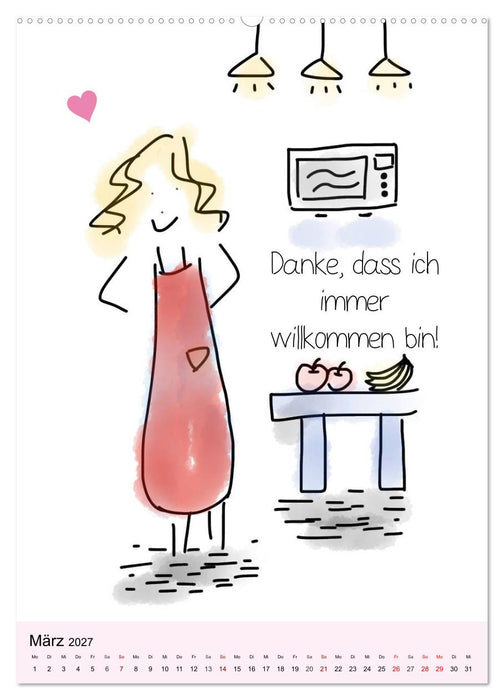 Freundin für immer! Sprüche-Kalender für Seelenverwandte! (CALVENDO Wandkalender 2027)