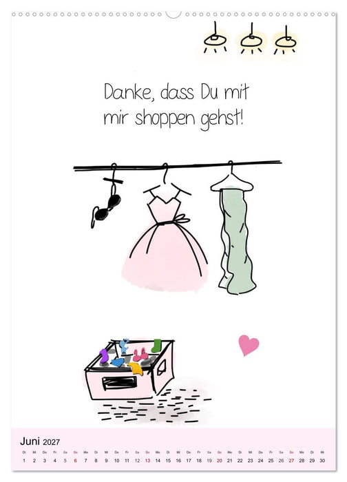 Freundin für immer! Sprüche-Kalender für Seelenverwandte! (CALVENDO Wandkalender 2027)