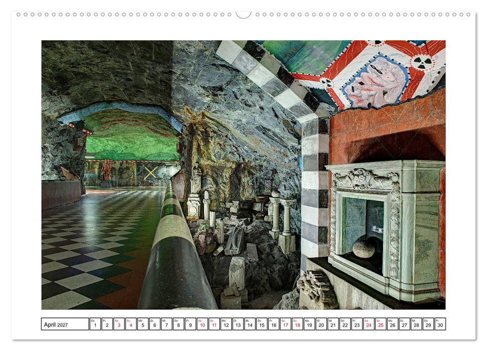 Stockholms Metrostationen - Bunte Meisterwerke im Untergrund (CALVENDO Premium Wandkalender 2027)