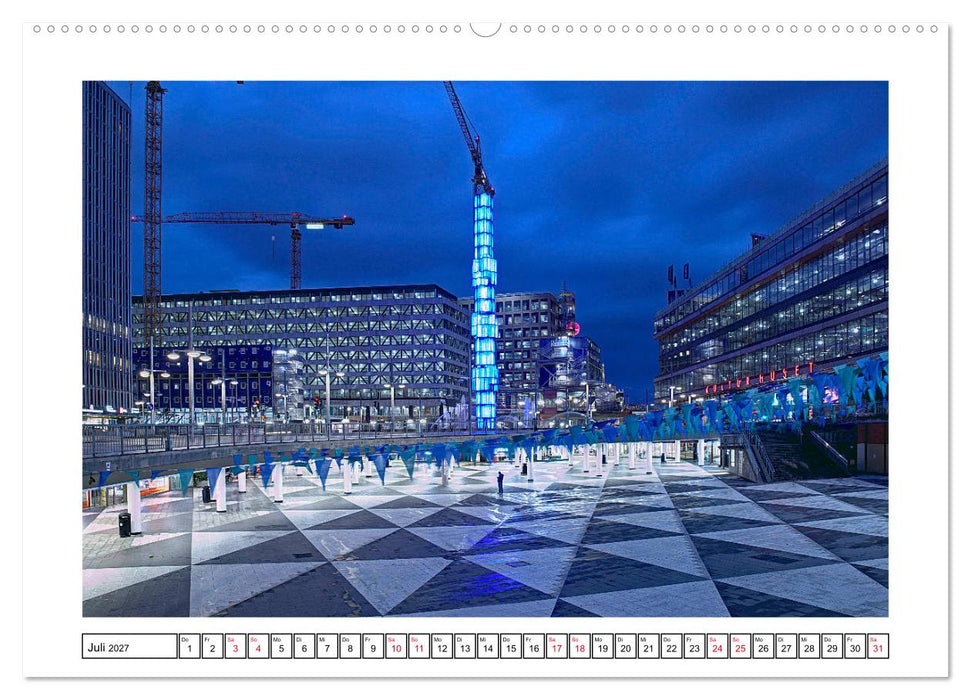 Stockholms Metrostationen - Bunte Meisterwerke im Untergrund (CALVENDO Premium Wandkalender 2027)