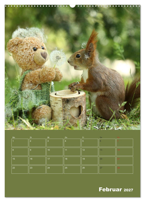 Eichhörnchen - Abenteuer mit Freund Teddy (CALVENDO Premium Wandkalender 2027)