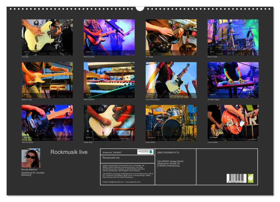 Rockmusik live (CALVENDO Wandkalender 2027)