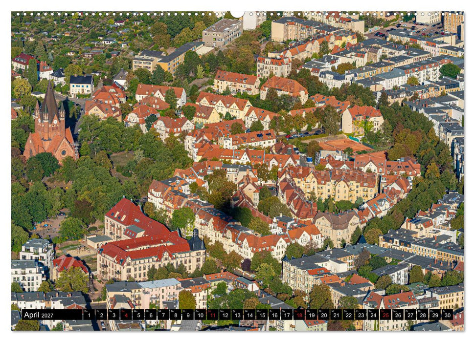 Halle an der Saale von oben (CALVENDO Wandkalender 2027)