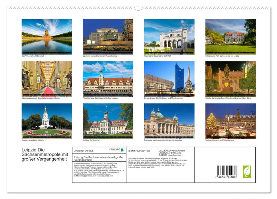 Leipzig Die Sachsenmetropole mit großer Vergangenheit (CALVENDO Premium Wandkalender 2027)