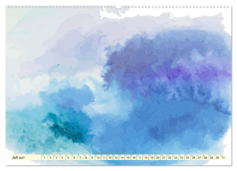 Kreativ-Kalender Aquarell. Bastelkalender zum Selbstgestalten (CALVENDO Premium Wandkalender 2027)
