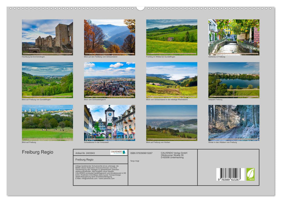 Freiburg Regio (CALVENDO Premium Wandkalender 2027)