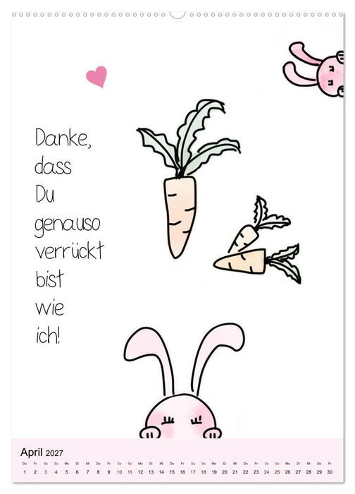 Freundin für immer! Sprüche-Kalender für Seelenverwandte! (CALVENDO Premium Wandkalender 2027)