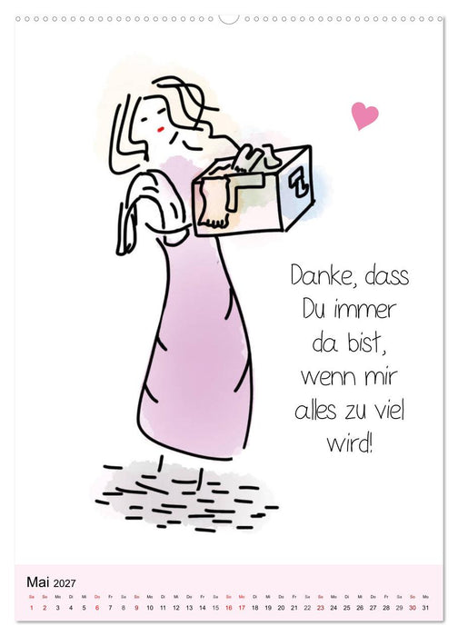 Freundin für immer! Sprüche-Kalender für Seelenverwandte! (CALVENDO Premium Wandkalender 2027)