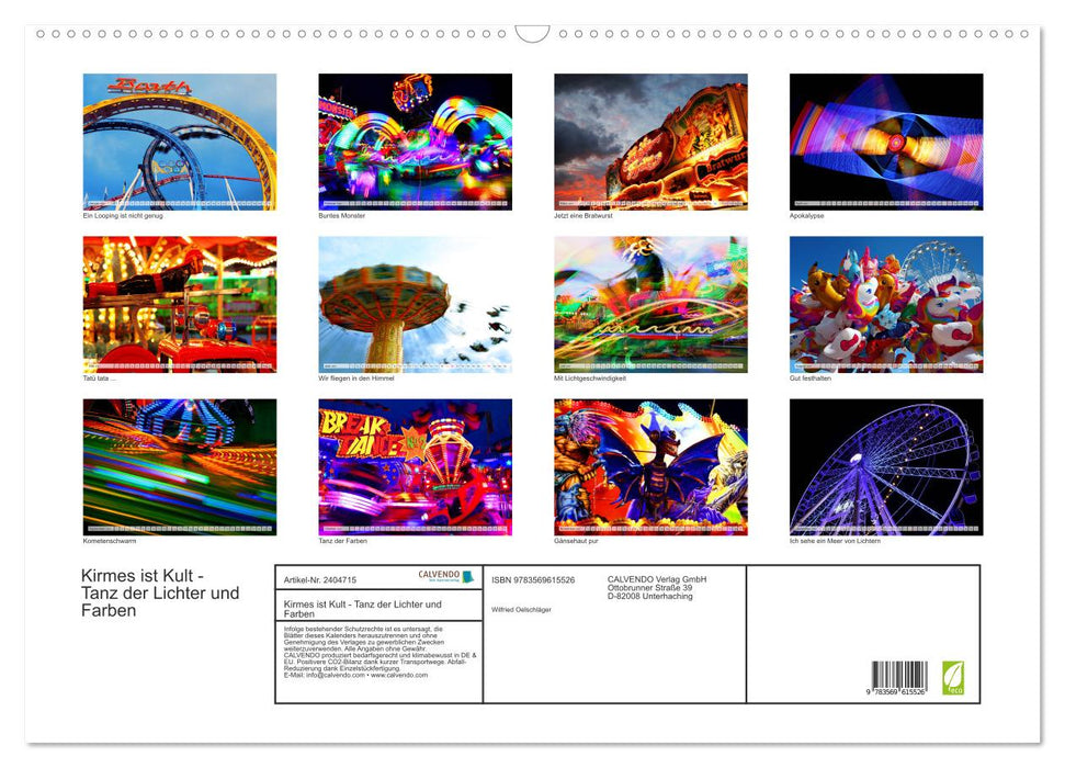 Kirmes ist Kult - Tanz der Lichter und Farben (CALVENDO Wandkalender 2027)