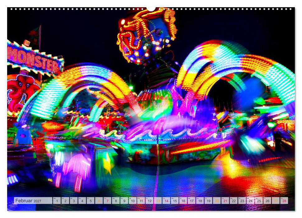 Kirmes ist Kult - Tanz der Lichter und Farben (CALVENDO Wandkalender 2027)