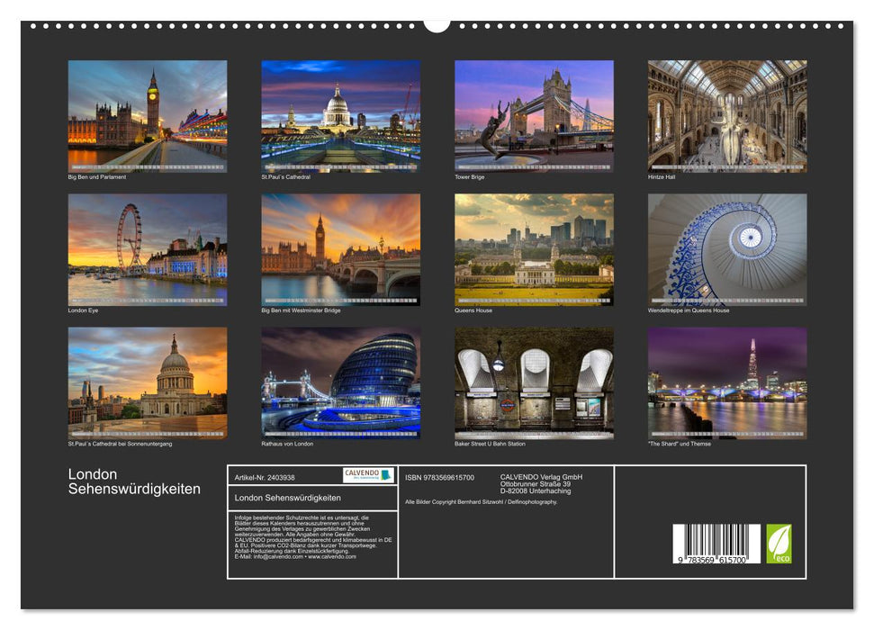 London Sehenswürdigkeiten (CALVENDO Premium Wandkalender 2027)
