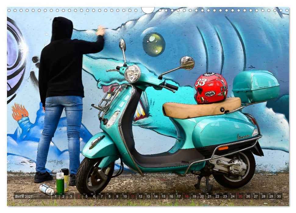 La Vespa en Cartoon (CALVENDO Calendrier mensuel 2027)