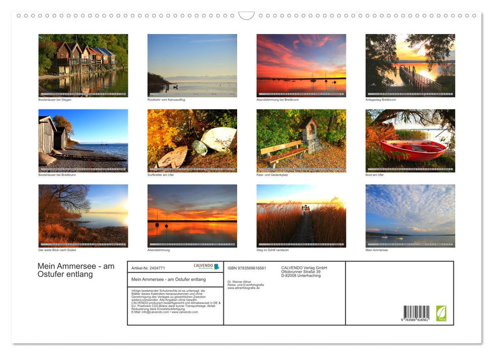 Mein Ammersee - am Ostufer entlang (CALVENDO Wandkalender 2027)