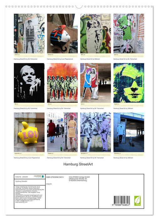 Hamburg StreetArt (CALVENDO Premium Wandkalender 2027)