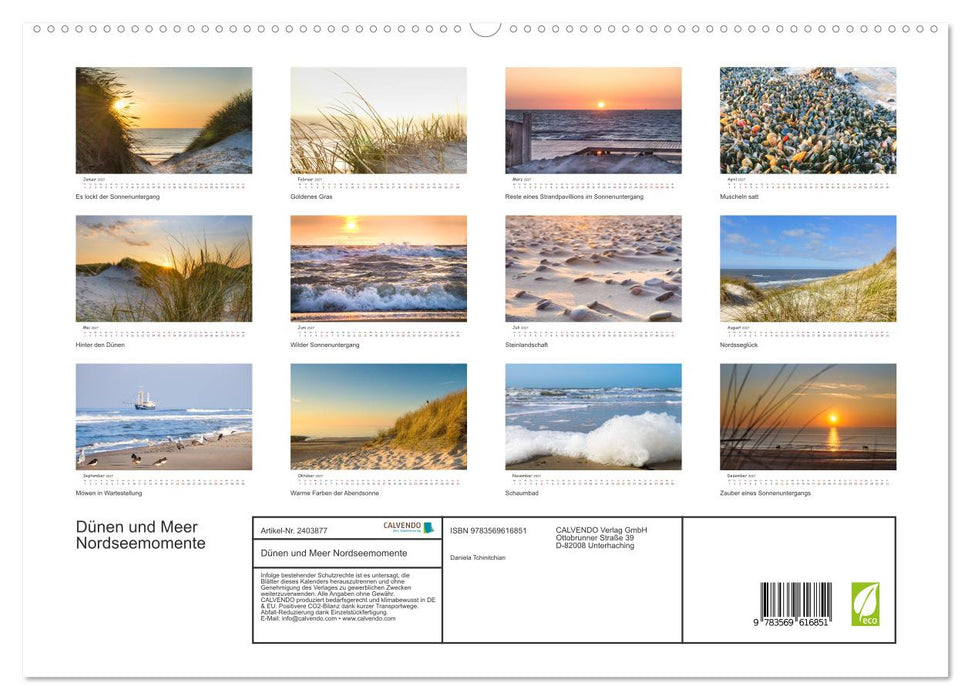 Dünen und Meer Nordseemomente (CALVENDO Premium Wandkalender 2027)