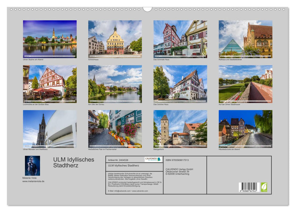 ULM Idyllisches Stadtherz (CALVENDO Wandkalender 2027)