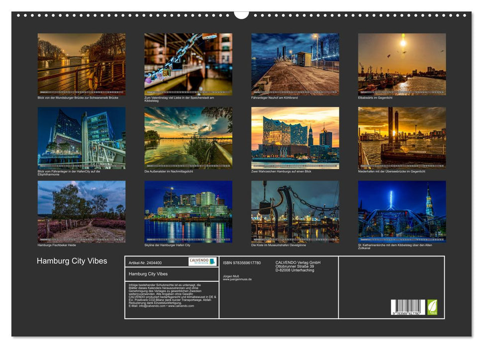 Hamburg City Vibes (CALVENDO Wandkalender 2027)