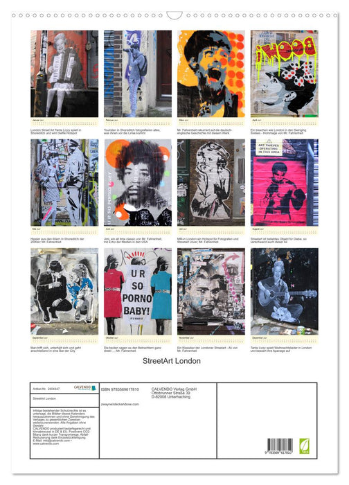 StreetArt London (CALVENDO Wandkalender 2027)