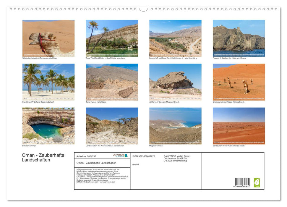 Oman - Zauberhafte Landschaften (CALVENDO Wandkalender 2027)
