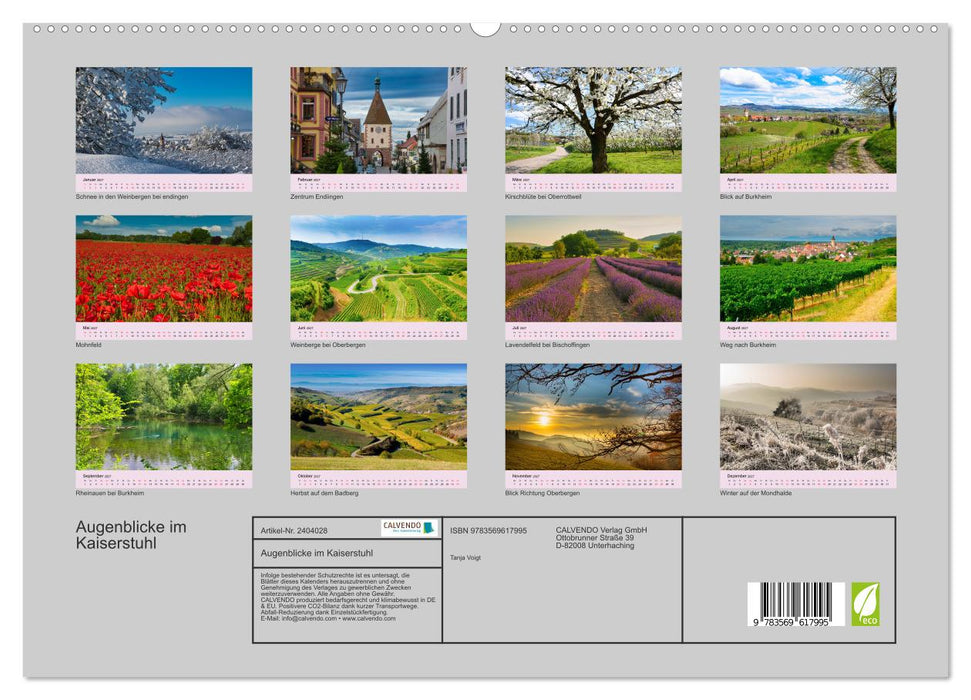 Augenblicke im Kaiserstuhl (CALVENDO Premium Wandkalender 2027)
