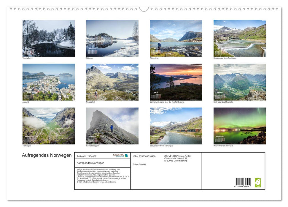 Aufregendes Norwegen (CALVENDO Wandkalender 2027)