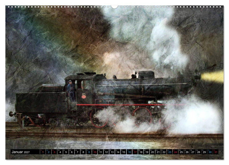 EISENBAHN - Dampf, Diesel und Strom (CALVENDO Wandkalender 2027)