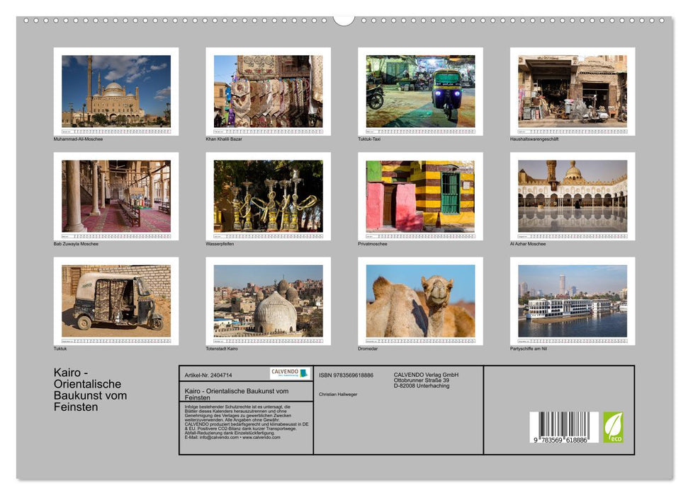 Kairo - Orientalische Baukunst vom Feinsten (CALVENDO Premium Wandkalender 2027)