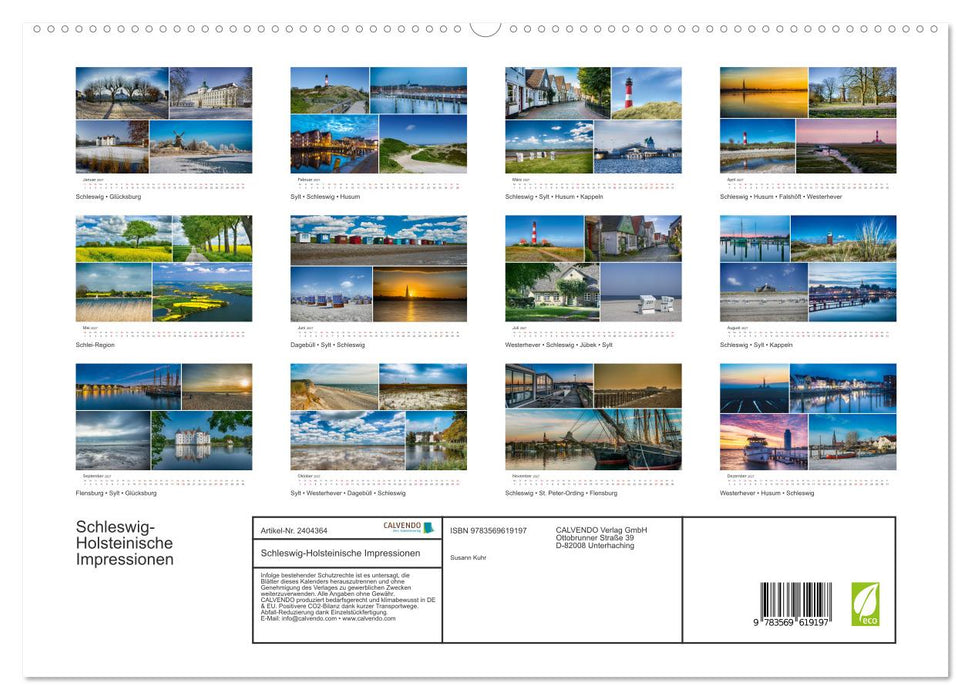 Schleswig-Holsteinische Impressionen (CALVENDO Premium Wandkalender 2027)