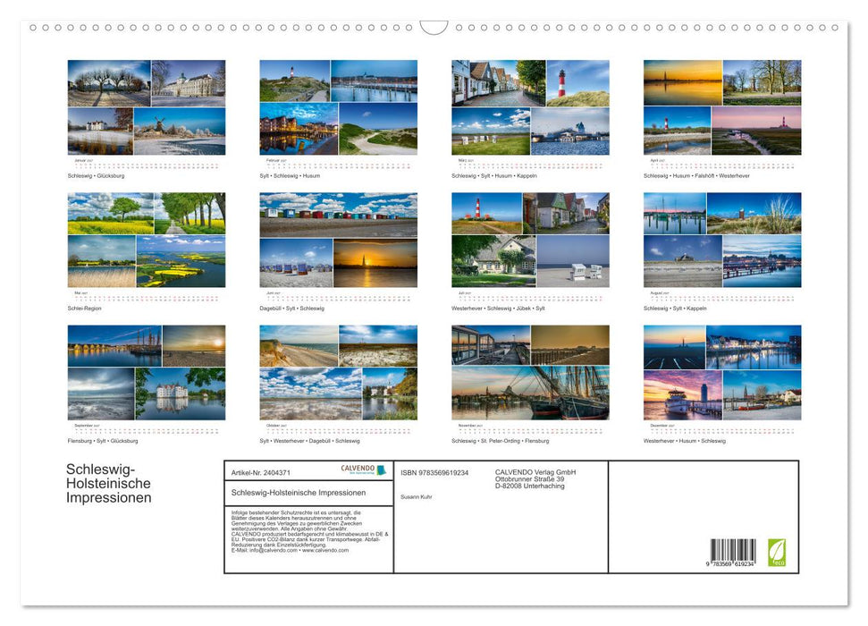 Schleswig-Holsteinische Impressionen (CALVENDO Wandkalender 2027)