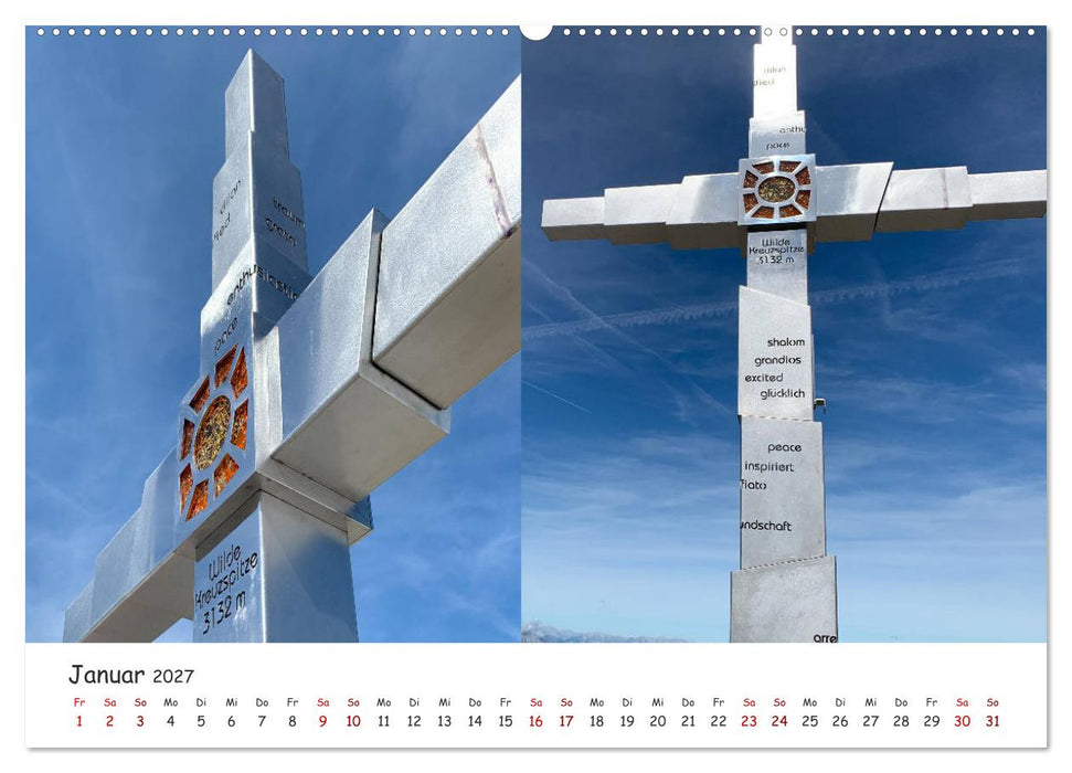 Bekannte und unbekannte Südtiroler Gipfelkreuze im Detail (CALVENDO Premium Wandkalender 2027)