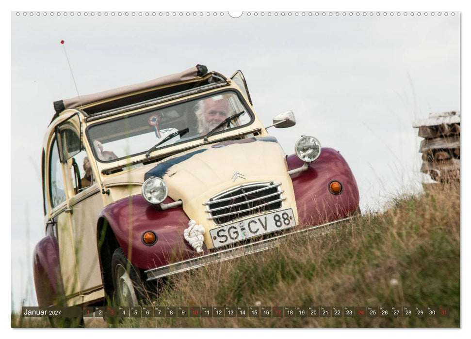 Citroën 2 CV - Zum Kippen zu schade (CALVENDO Premium Wandkalender 2027)