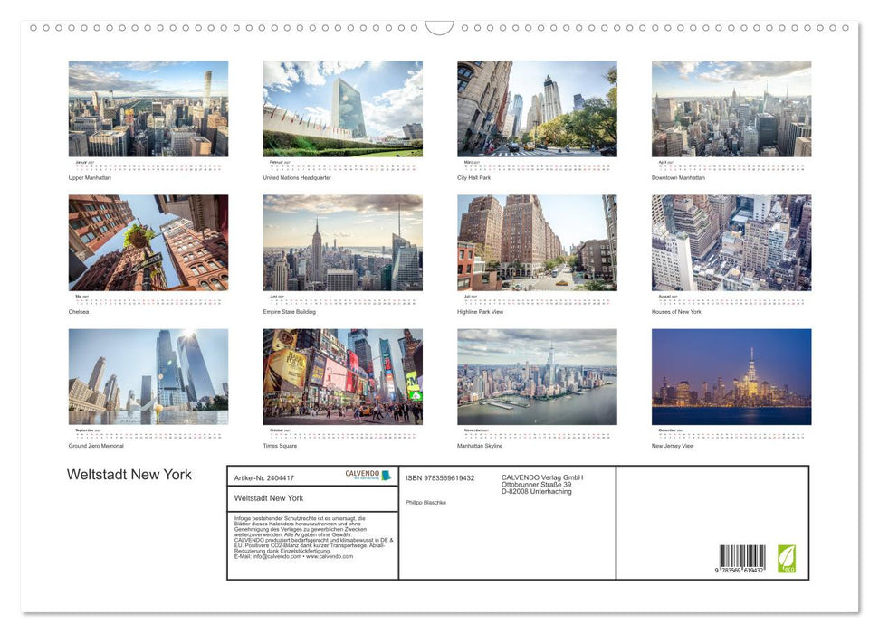 Weltstadt New York (CALVENDO Wandkalender 2027)
