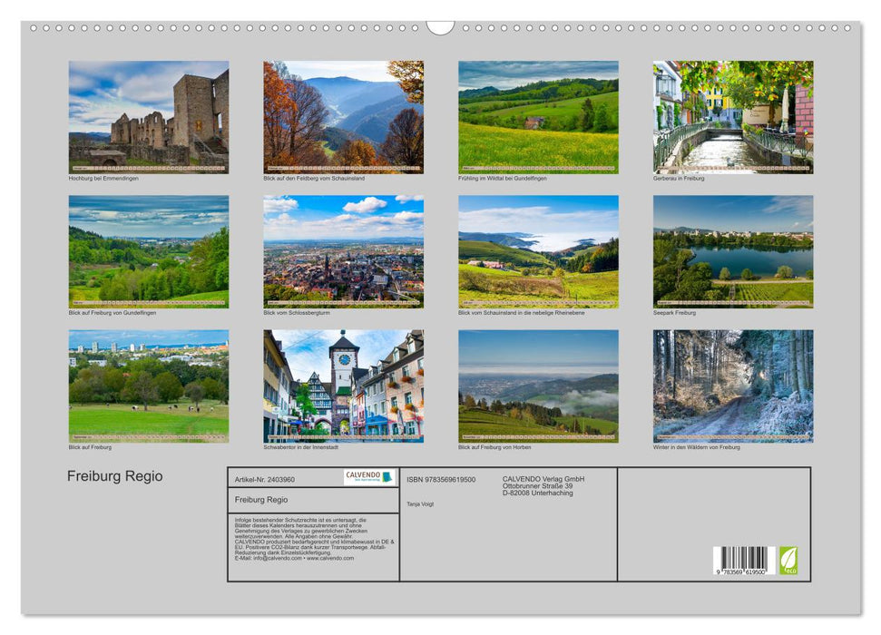 Freiburg Regio (CALVENDO Wandkalender 2027)