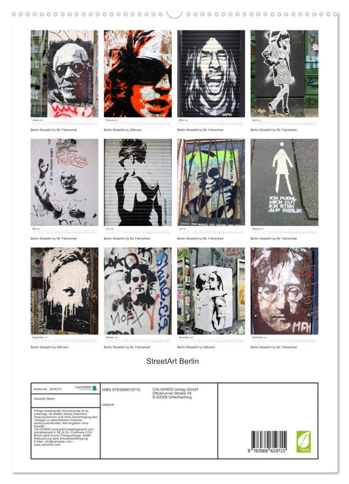 StreetArt Berlin (CALVENDO Premium Wandkalender 2027)