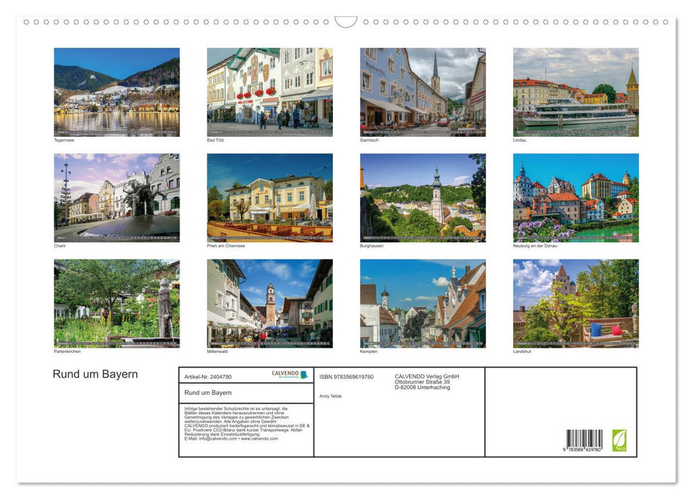 Rund um Bayern (CALVENDO Wandkalender 2027)