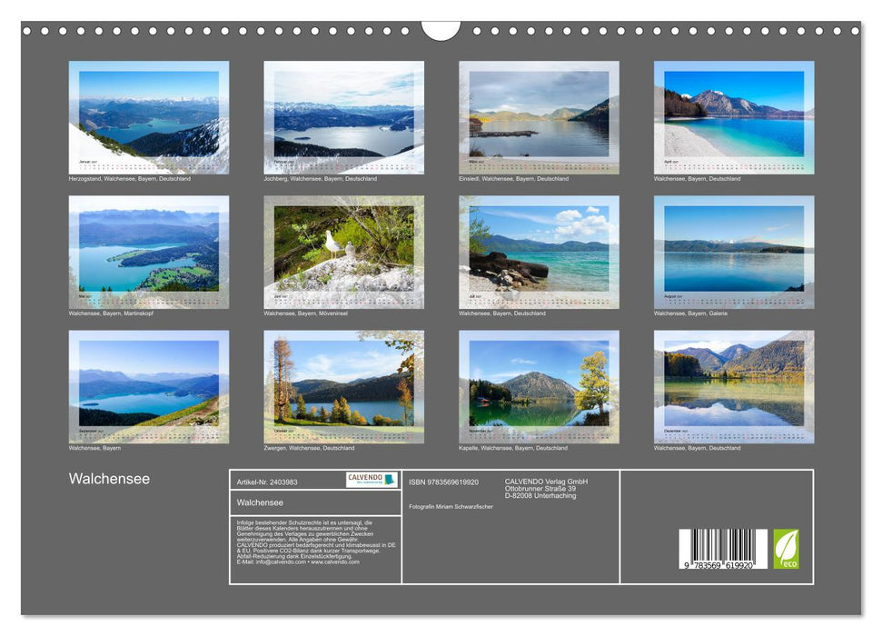 Walchensee (CALVENDO Wandkalender 2027)