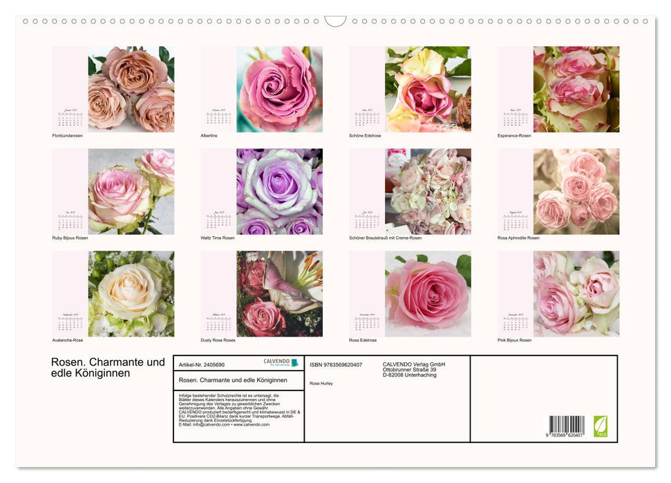 Rosen. Charmante und edle Königinnen (CALVENDO Wandkalender 2027)