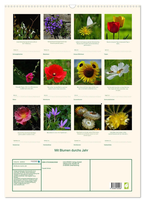 Mit Blumen durchs Jahr (CALVENDO Wandkalender 2027)