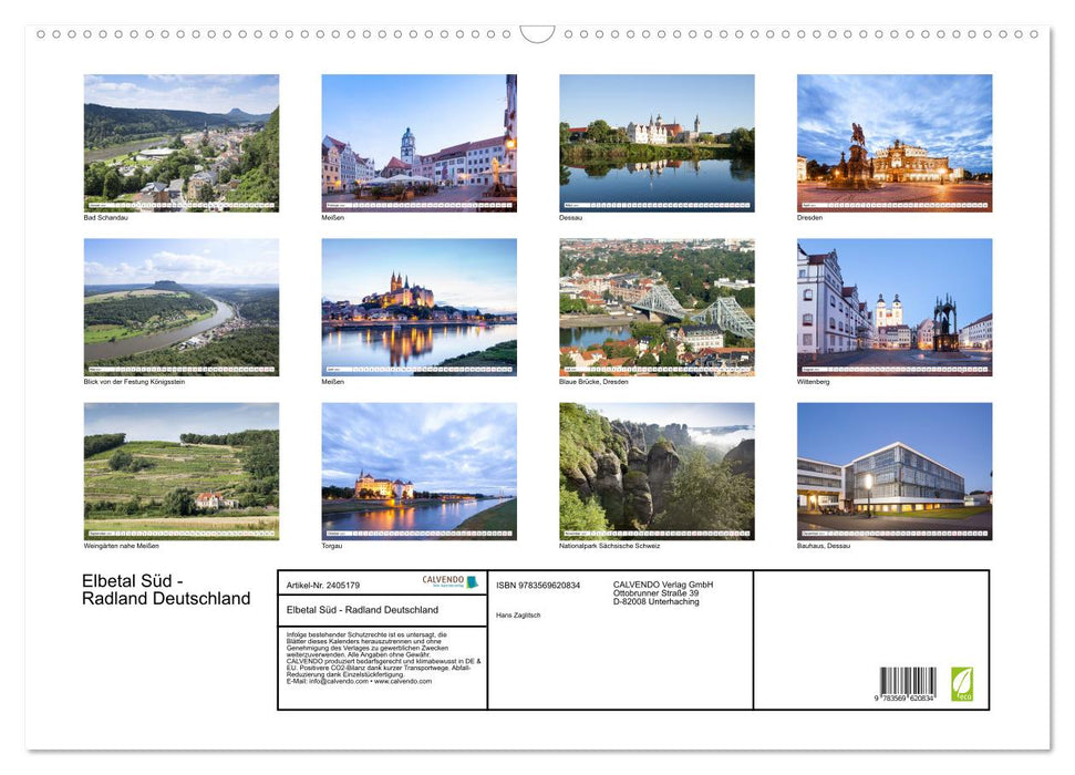 Elbetal Süd - Radland Deutschland (CALVENDO Wandkalender 2027)