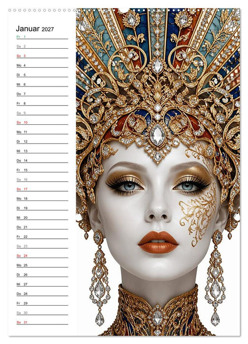 Filigrane Schmuckgesichter (CALVENDO Premium Wandkalender 2027)